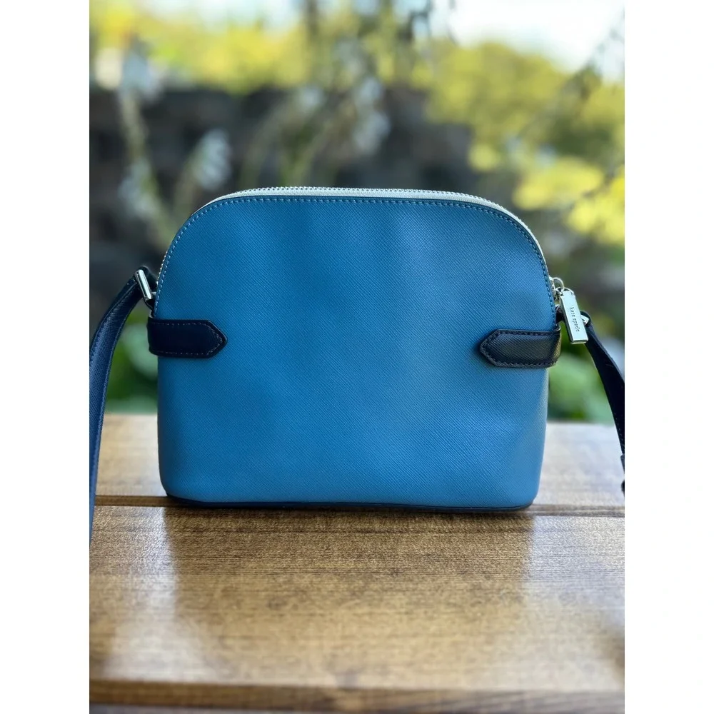 Kate Spade Staci Niagara Blue Colorblock Crossbody Bag Wallet Set EUC Designer
